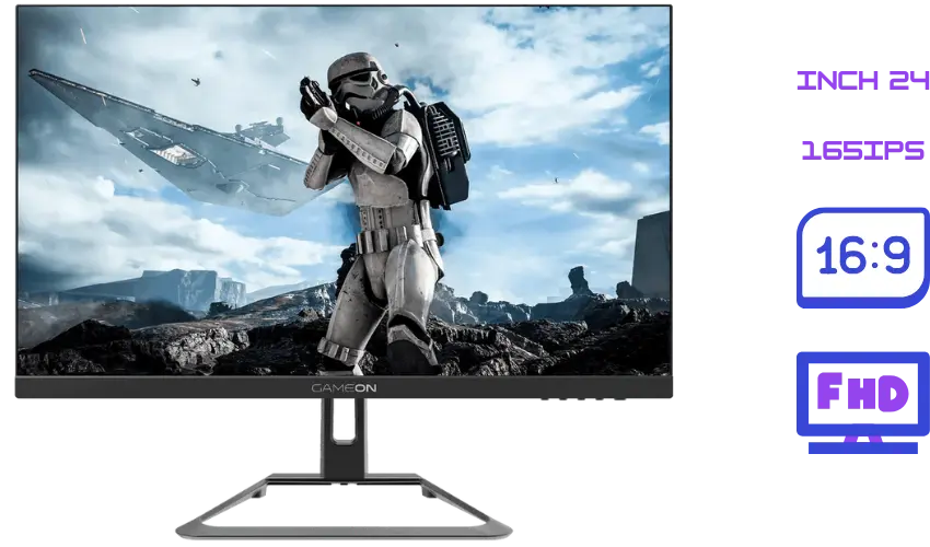 GAMEON 24 INCH GAMING MONITOR FHD FLAT 165HZ GOE24FHD165IPS