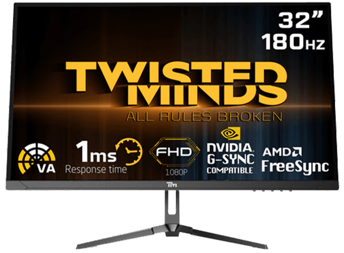Twisted Minds 32inch, HDR ,FHD ,180Hz, VA, 1ms, HDMI2.0 Gaming Monitor TM32FHD180VA 
