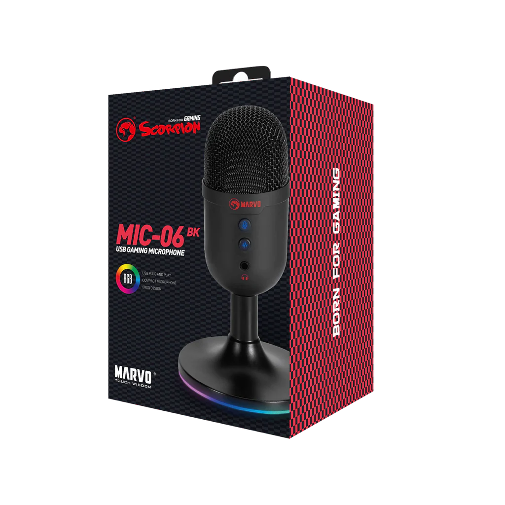 MARVO MIC-06 WH Wired Microphone