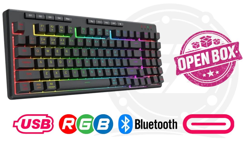 Redragon K517RGB-PRO Quiet Tri-mode Gaming Keyboard