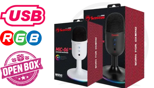 MARVO MIC-06 WH Wired Microphone 