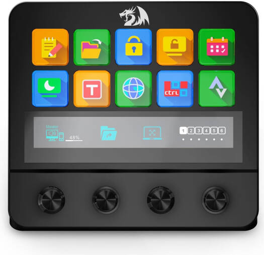 Redragon SS-552 Ragnaros Black Adjustable Macro Stream Control Station
